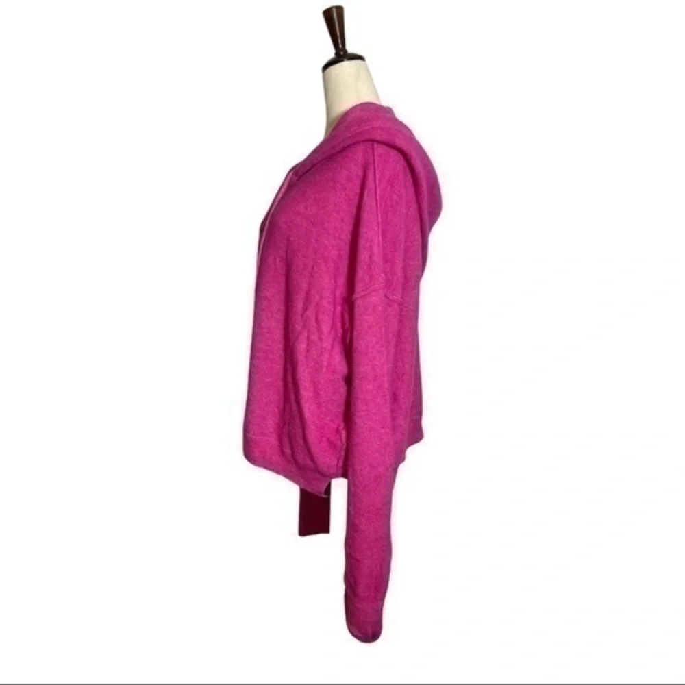 Free People • Praline Cozy Hooded Boxy Henley Sweater Pink L